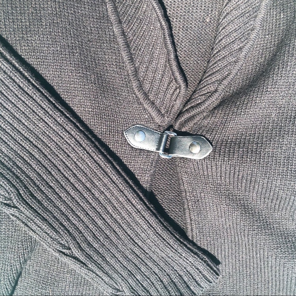 Black Buckle Knit Cardigan